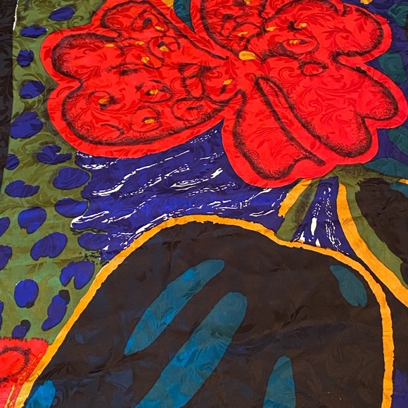 D’Argenlieu Paris 100% Silk Large Scarf - Picture 6 of 11